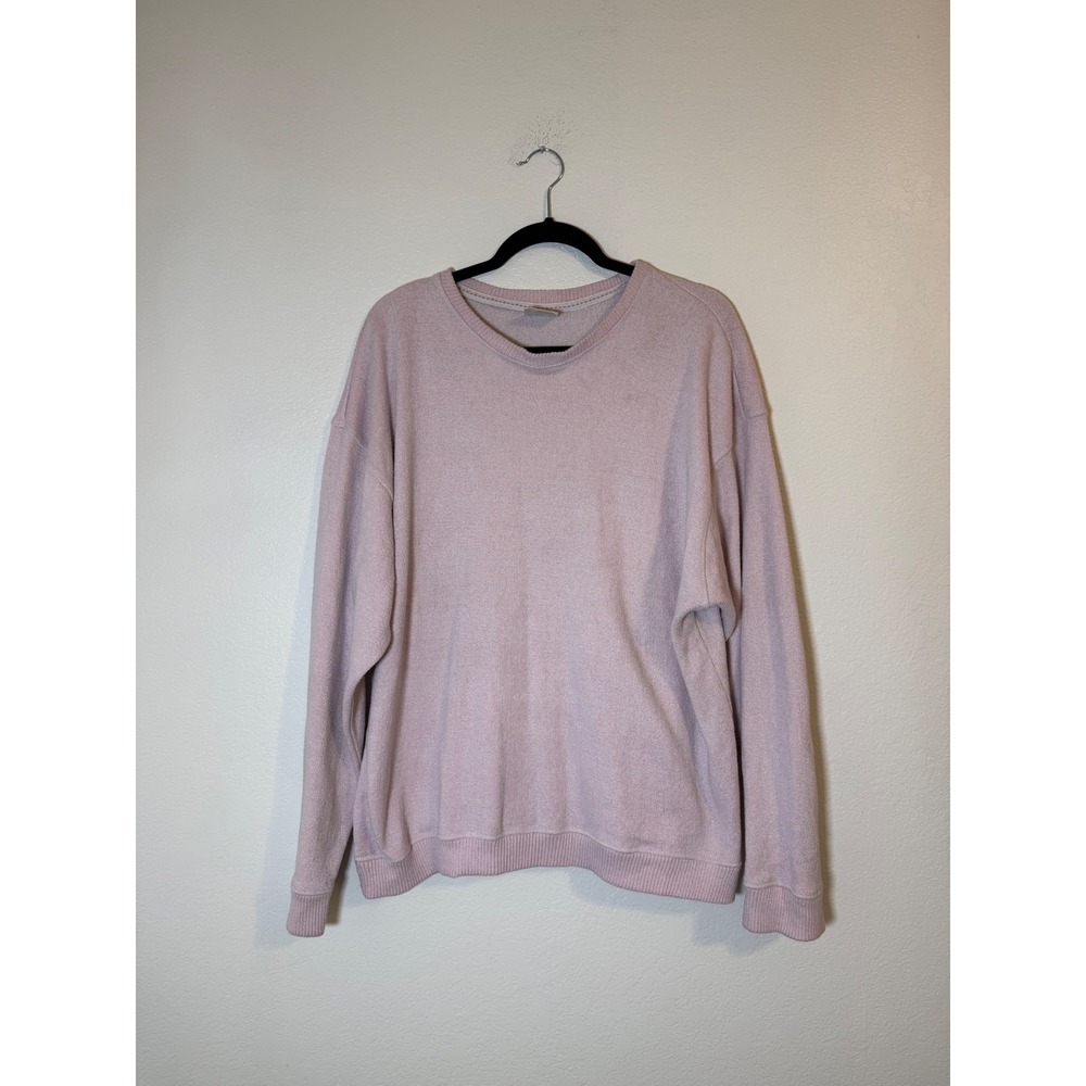 Pacific & Co Women's Pink Crewneck Sweatshirt Size XL Cotton Blend Pullover